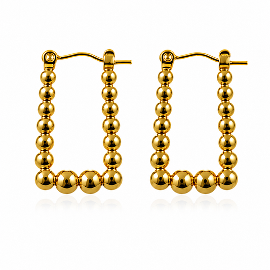 Bubble Square Hoop Earrings