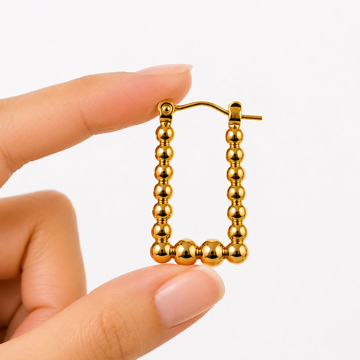 Bubble Square Hoop Earrings