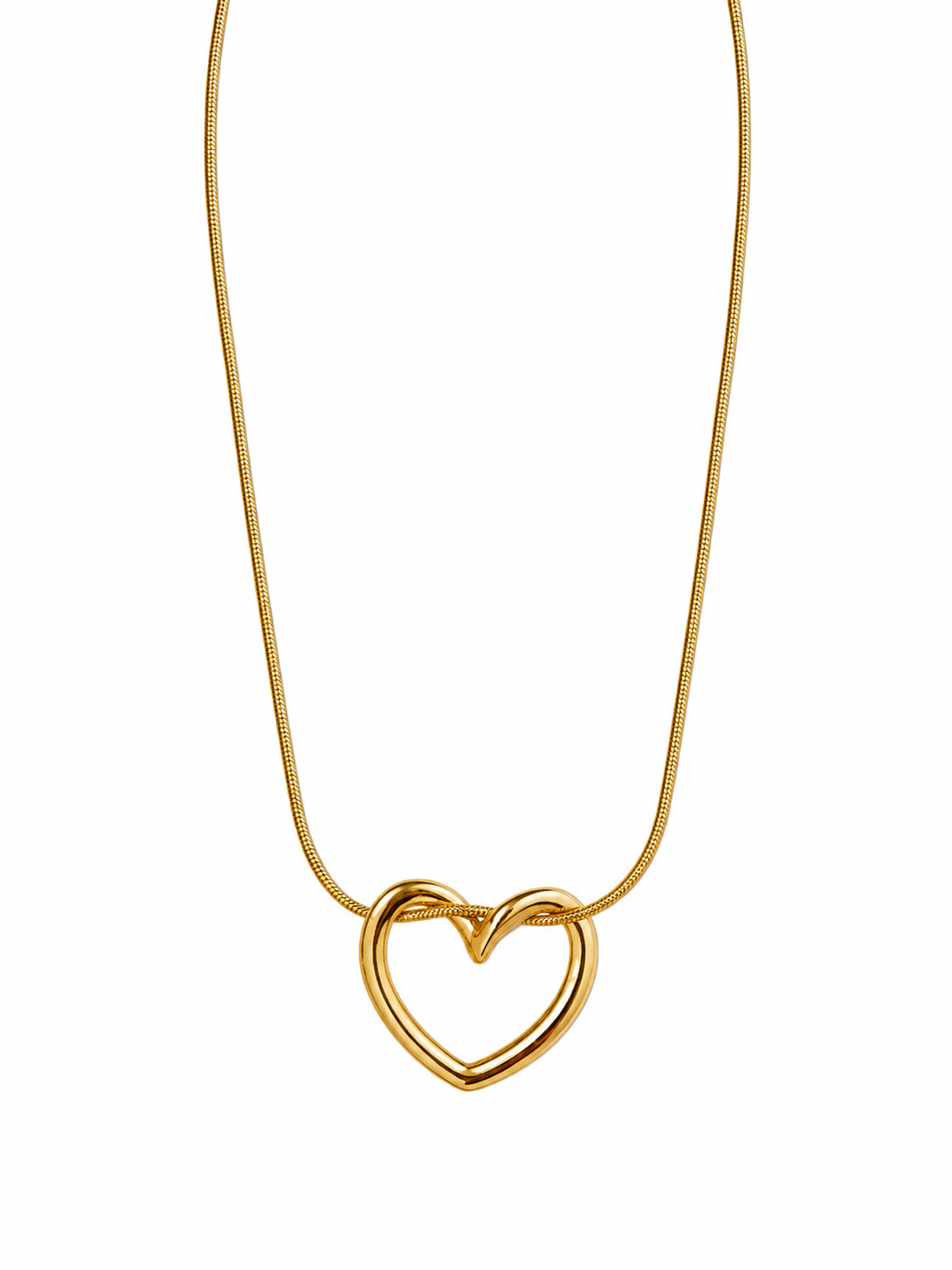 Gold Heart Pendant Necklace