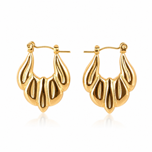 Gold Chunky Hoop Earrings for Women