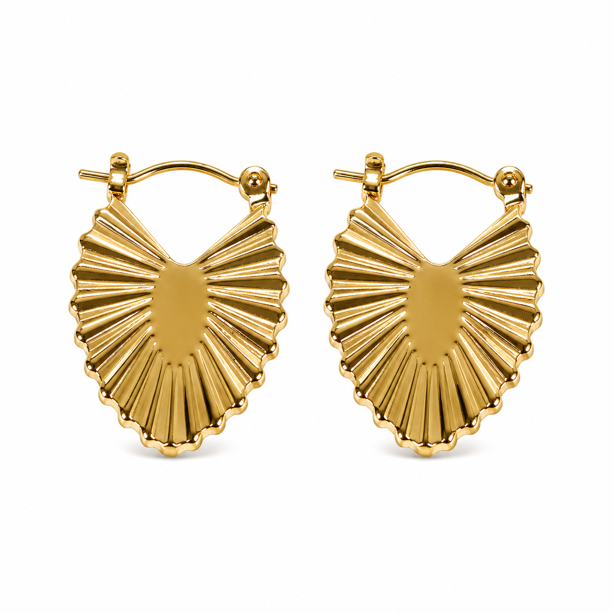 Radiant Heart Hoop Earrings