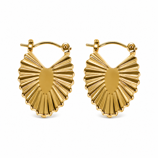 Radiant Heart Hoop Earrings